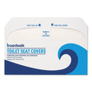 Boardwalk Premium Half-Fold Toilet Seat Covers, 250 Covers/Sleeve, 4 Sleeves/Carton - BWKK1000 - TotalRestroom.com