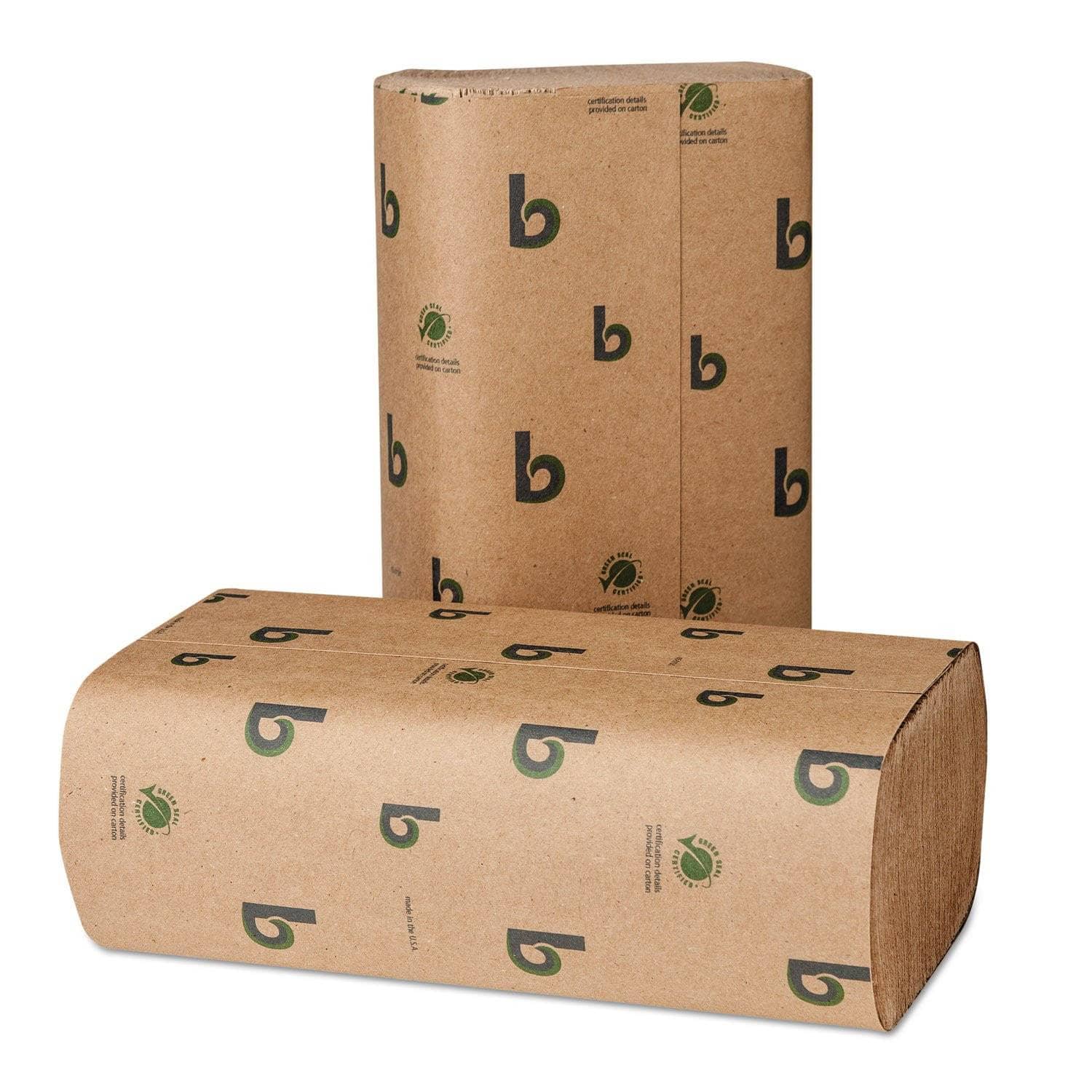 Boardwalk Boardwalk Green Multifold Towels, Natural White, 9 1/8 X 9 1/2, 250/Pk, 16 Pk/Ct - BWK10GREEN - TotalRestroom.com