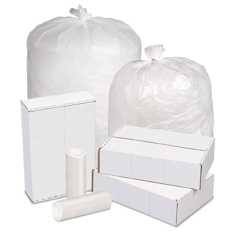 Pitt High Density Can Liners, 30 Gal, 16 Microns, 30" X 37", Natural, 250/Carton - PITH303716C - TotalRestroom.com