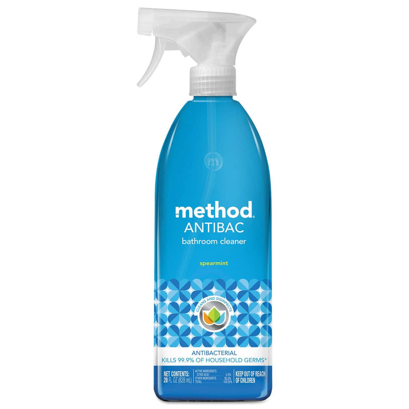 Method Antibacterial Spray, Bathroom, Spearmint, 28 Oz Bottle, 8/Carton - MTH01152CT - TotalRestroom.com