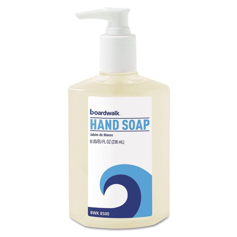 Boardwalk Liquid Hand Soap, Floral, 8 Oz Pump Bottle, 12/Carton - BWK8500 - TotalRestroom.com