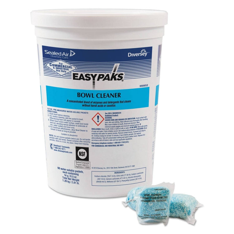Easy Paks Water Soluble Bowl Cleaner, .5Oz Packet, 90/Tub, 2 Tubs/Carton - DVO990652CT