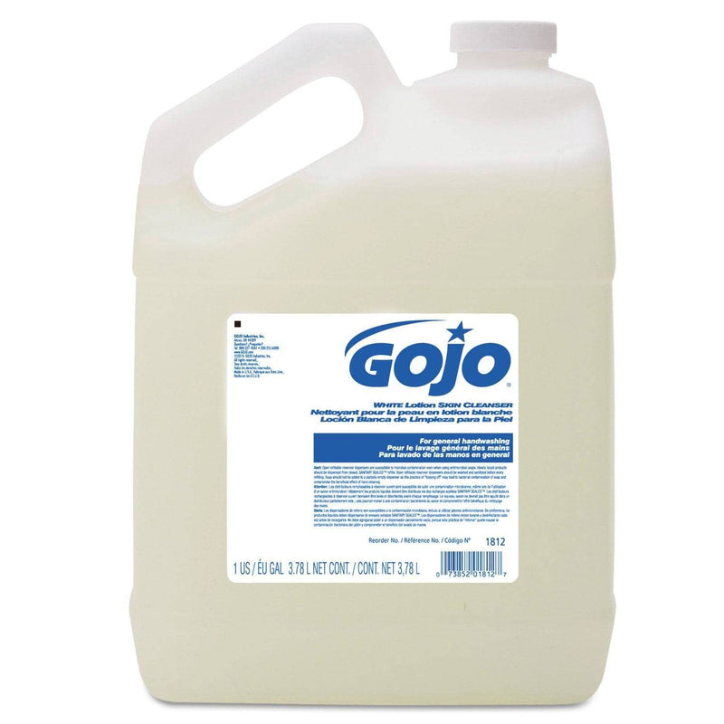 Gojo White Lotion Skin Cleanser, Floral Scent, 1 Gal Bottle, 4/Carton - GOJ181204 - TotalRestroom.com