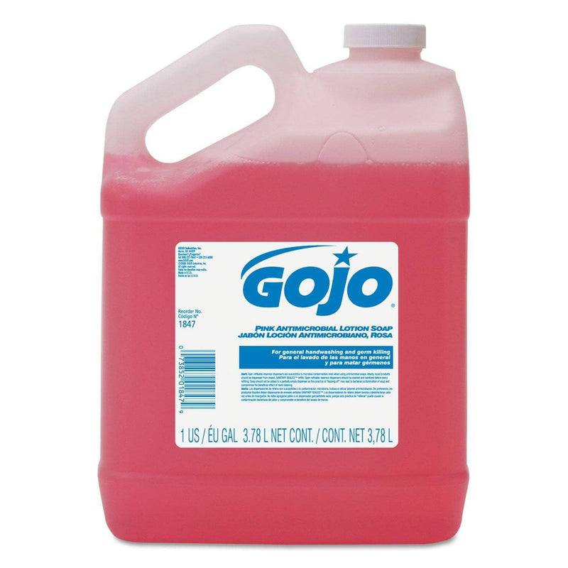 Gojo Gold Gojo Antimicrobial Lotion Soap, Floral Balsam Scent, 1 Gal Bottle, 4 ...