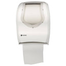 San Jamar Tear-N-Dry Touchless Roll Towel Dispenser, 16 3/4 X 10 X 12 1/2, White/Clear - SJMT1370WHCL - TotalRestroom.com