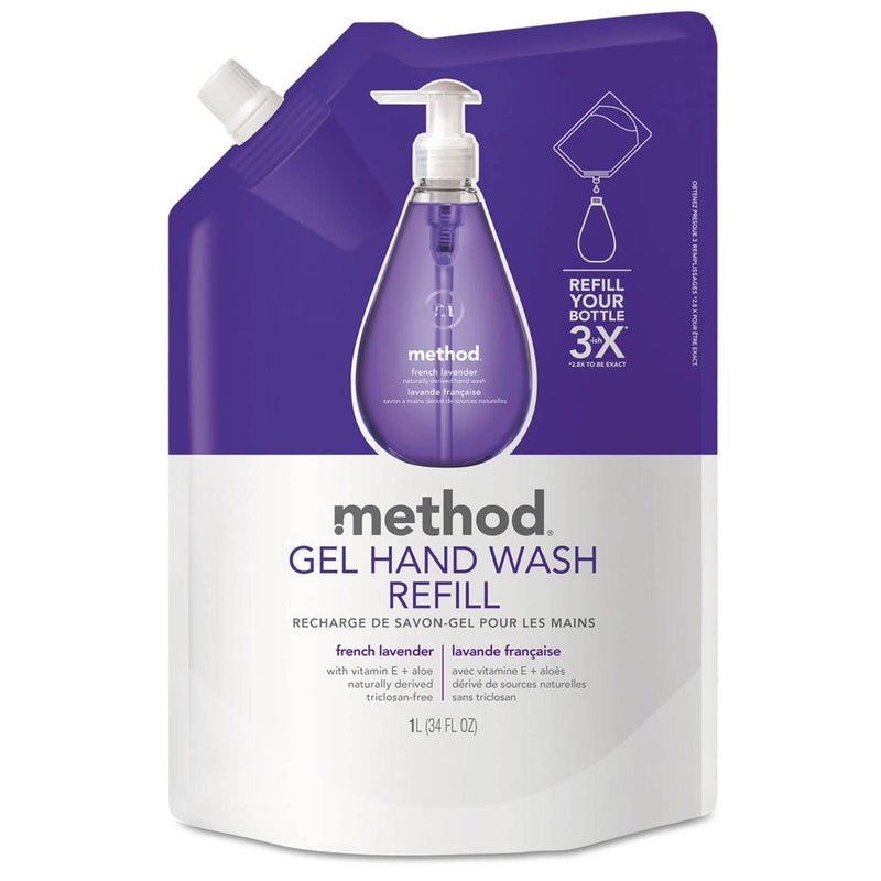 Method Gel Hand Wash Refill, French Lavender, 34 Oz Pouch - MTH00654