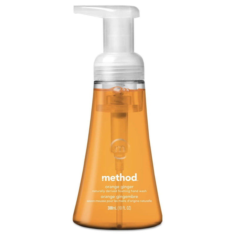 Method Foaming Hand Wash, Orange Ginger, 10 Oz Pump Bottle, 6/Carton - MTH01474