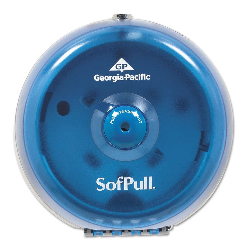 Georgia Pacific Sofpull Mini Centerpull Single-Roll Bath Tissue Dispenser, 8.75" X 7" X 9", Blue - GPC56514 - TotalRestroom.com