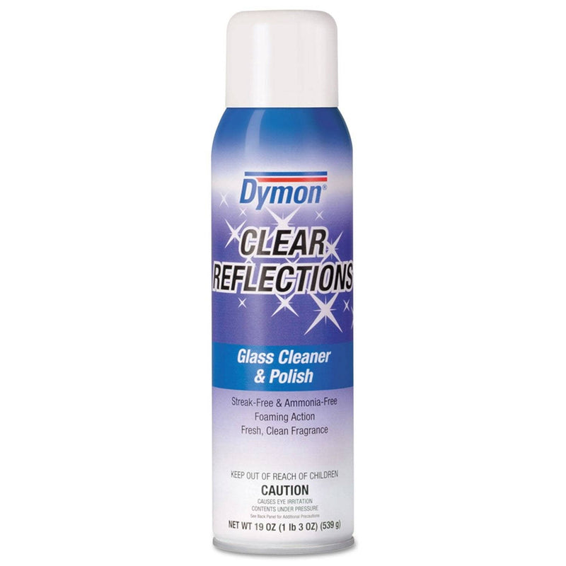 Dymon Clear Reflections Mirror & Glass Cleaner, 20 Oz, Aerosol, 12/Carton - ITW38520 - TotalRestroom.com