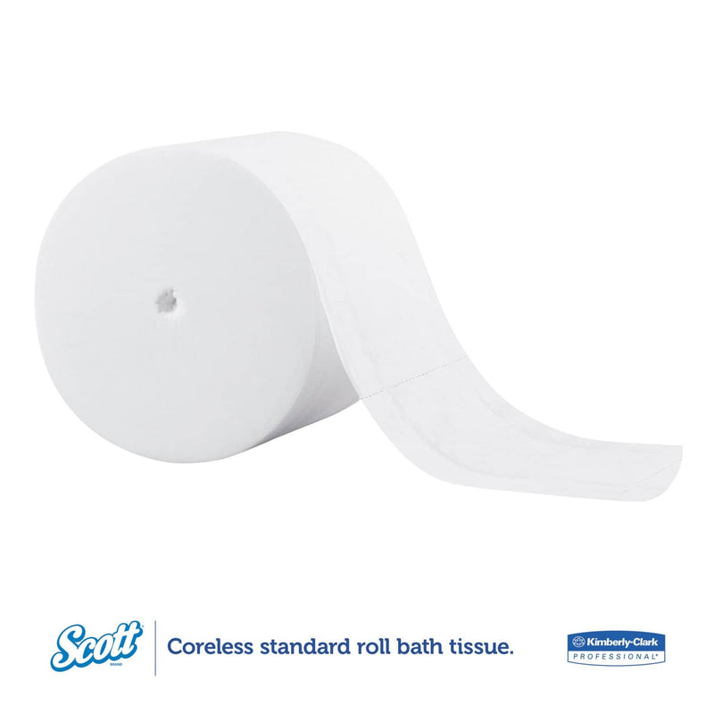 Scott Essential Coreless Srb Bathroom Tissue, Septic Safe, 2-Ply, White, 1000 Sheets/Roll, 36 Rolls/Carton - KCC04007 - TotalRestroom.com