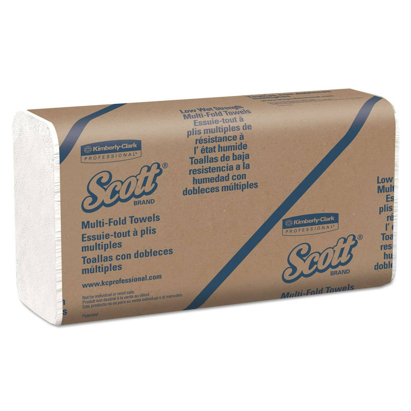 Scott Essential Low Wet Strength Multi-Fold Towels, 9 2/5X9 1/5,White,250 Sheets,16/Ct - KCC01860 - TotalRestroom.com