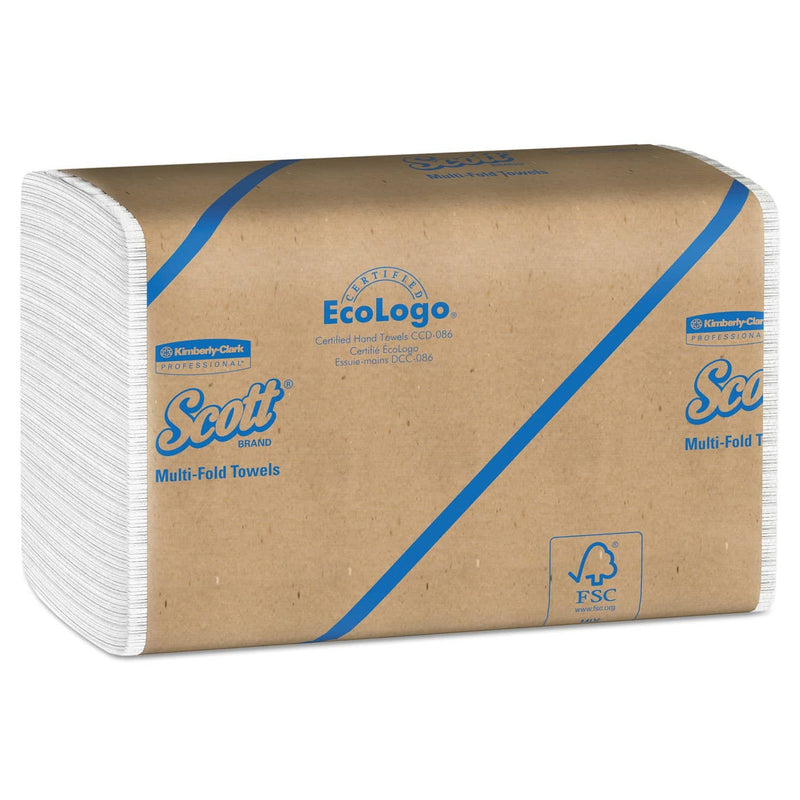Scott Essential Multi-Fold Towels, Absorbency Pockets, 9 1/5 X 9 2/5, 250/Pk, 16 Pk/Ct - KCC01840 - TotalRestroom.com