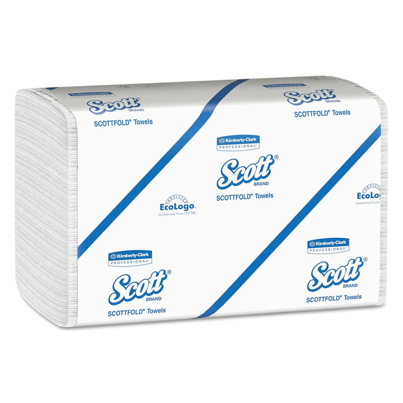 Scott Pro Scottfold Towels, 7 4/5 X 12 2/5, White, 175 Towels/Pack, 25 Packs/Carton - KCC01960 - TotalRestroom.com