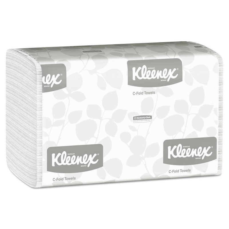 Kleenex C-Fold Paper Towels, 10 1/8 X 13 3/20, White, 150/Pack, 16 Packs/Carton - KCC01500 - TotalRestroom.com