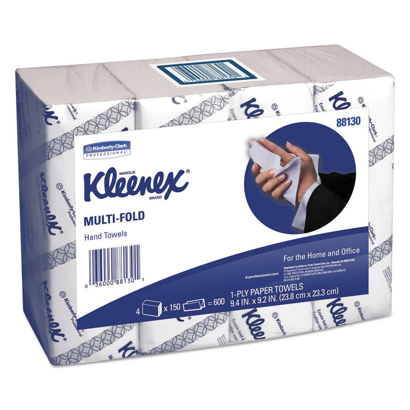 Kleenex Multi-Fold Paper Towels,(4) 4Pk Bundles, 9 1/5X9 2/5, White, 150/Pack, 16/Carton - KCC88130 - TotalRestroom.com