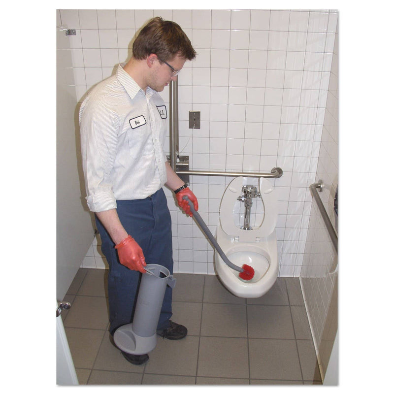 Unger Ergo Toilet Bowl Brush Complete: Wand, Brush Holder & 2 Heads - UNGBBWHR - TotalRestroom.com