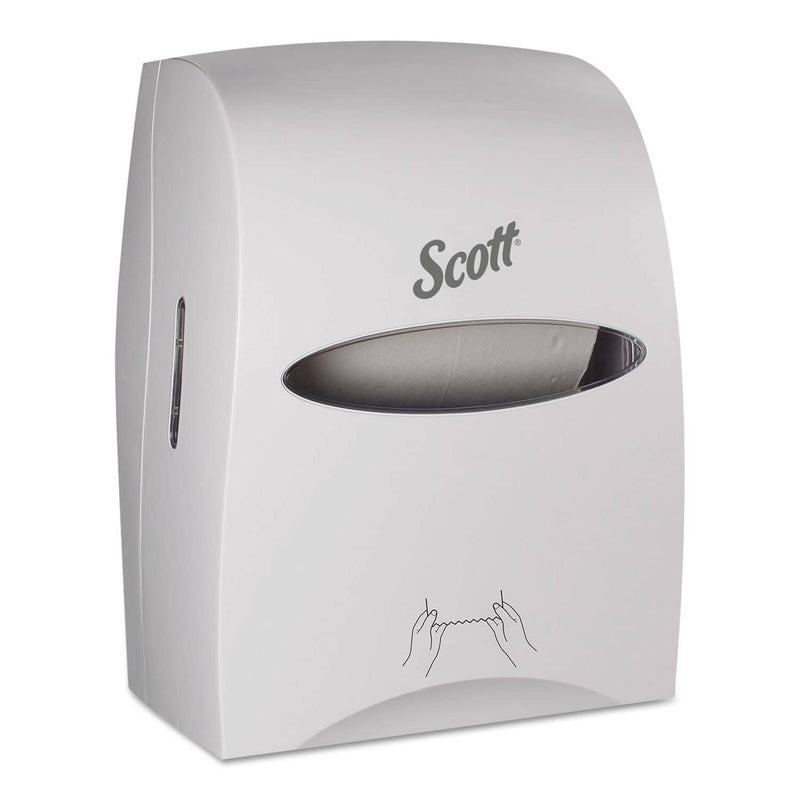 Scott Essential Manual Hard Roll Towel Dispenser, 13.06 X 11 X 16.94, White - KCC46254 - TotalRestroom.com