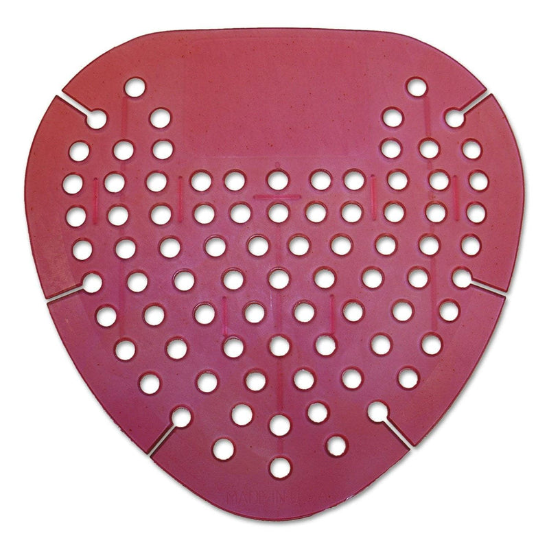 Boardwalk Gem Urinal Screen, Lasts 30 Days, Red, Spiced Apple Fragrance, 12/Box - BWKGEMSAP - TotalRestroom.com