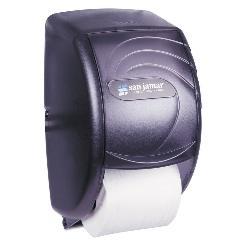 San Jamar Duett Standard Bath Tissue Dispenser, Oceans, 7 1/2 X 7 X 12 3/4, Black Pearl - SJMR3590TBK - TotalRestroom.com