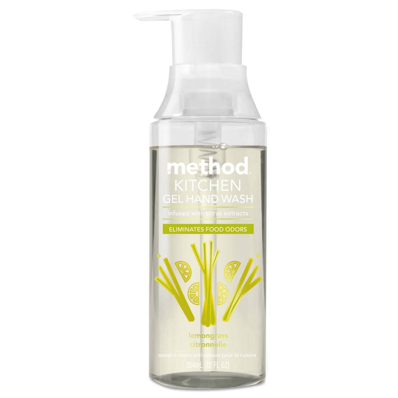 Method Kitchen Gel Hand Wash, Lemongrass, 12 Oz Pump Bottle - MTH01727EA