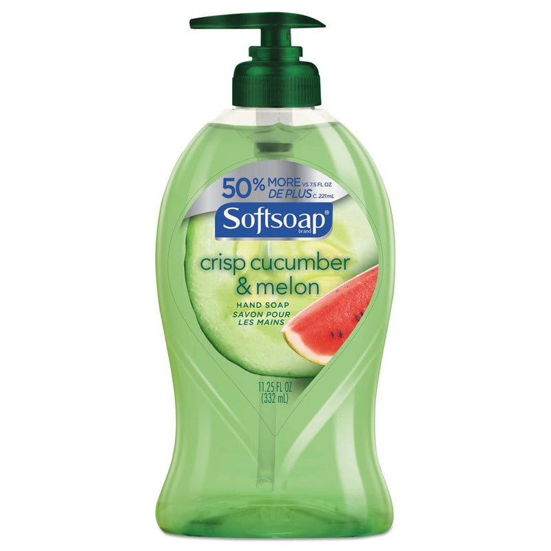 Softsoap Liquid Hand Soap Pumps Crisp Cucumber & Melon, 11 1/4 Oz Pump Bottle - CPC44798EA - TotalRestroom.com