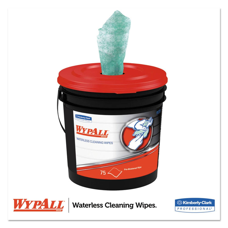 WypAll Waterless Cleaning Wipes, Cloth, 9 X 12, 75/Bucket - KCC91371EA - TotalRestroom.com