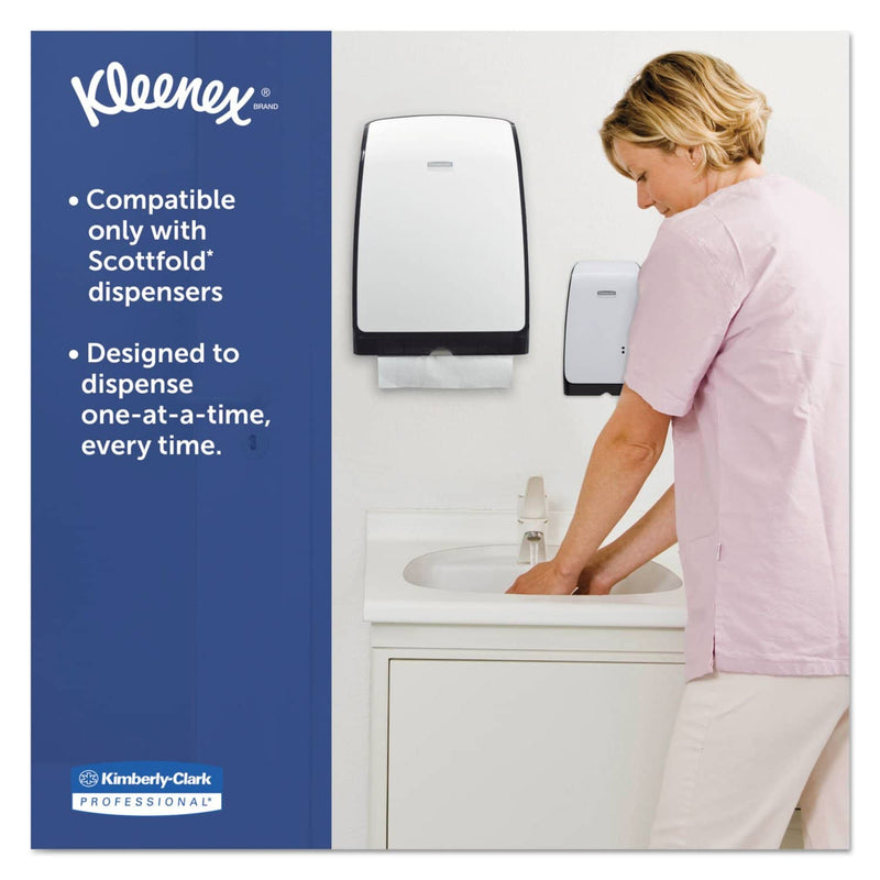 Kleenex Premiere Folded Towels, 7 4/5 X 12 2/5, White, 120/Pack, 25 Packs/Carton - KCC13253 - TotalRestroom.com