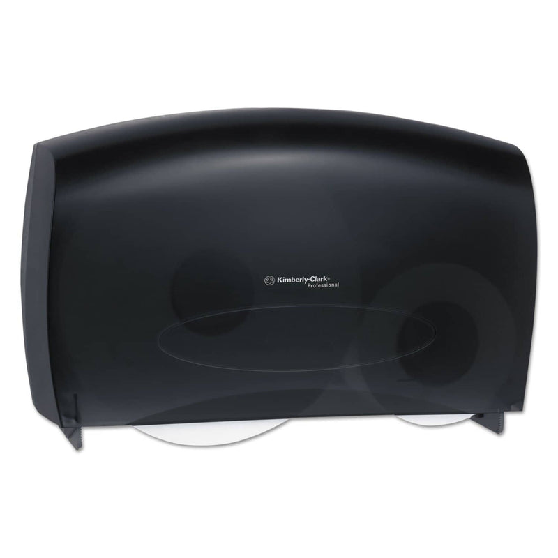 Kimberly-Clark Cored Jrt Jumbo Combo Tissue Dispenser, 20 2/5W X 5 4/5D X 13 1/10H, Smoke/Gray - KCC09551 - TotalRestroom.com