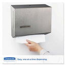 Kimberly-Clark Windows Scottfold Compact Towel Dispenser, 10 3/5 X 9 X 4 3/4, Stainless Steel - KCC09216 - TotalRestroom.com