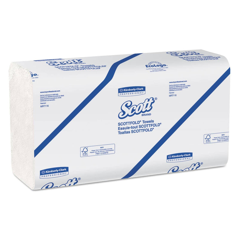 Scott Pro Scottfold Towels, 9 2/5 X 12 2/5, White, 175 Towels/Pack, 25 Packs/Carton - KCC01980 - TotalRestroom.com