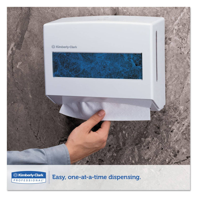 Kimberly-Clark Scottfold Compact Towel Dispenser, 13 3/10 X 13 1/2 X 10, Pearl White - KCC09217 - TotalRestroom.com