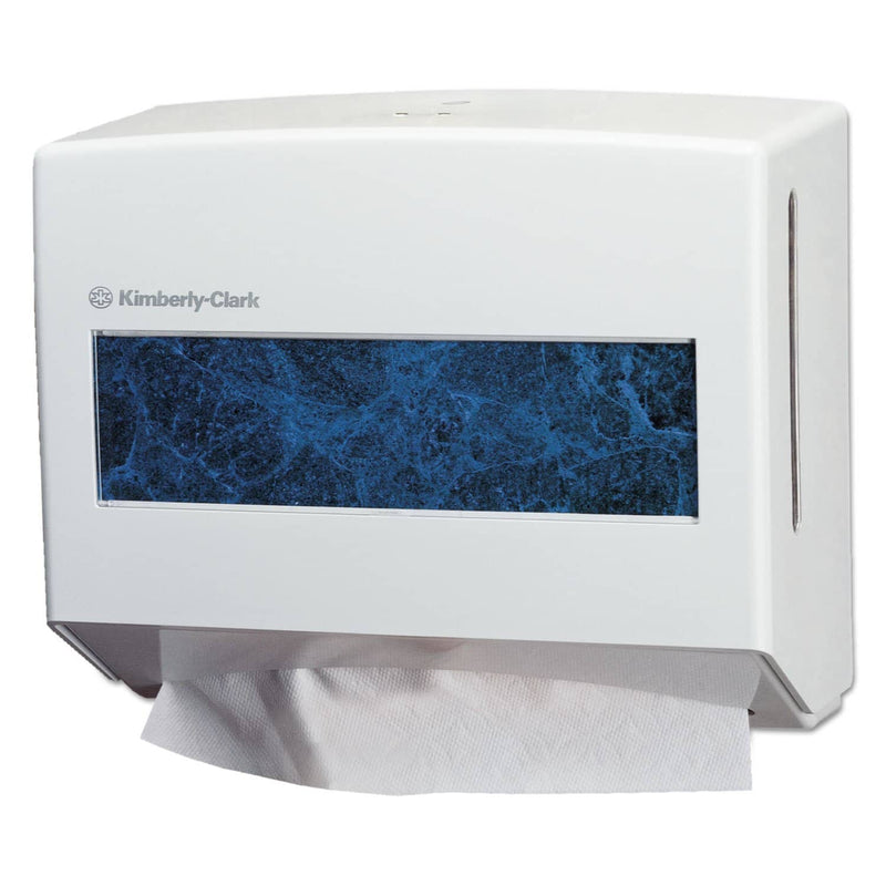 Kimberly-Clark Scottfold Compact Towel Dispenser, 13 3/10 X 13 1/2 X 10, Pearl White - KCC09217 - TotalRestroom.com