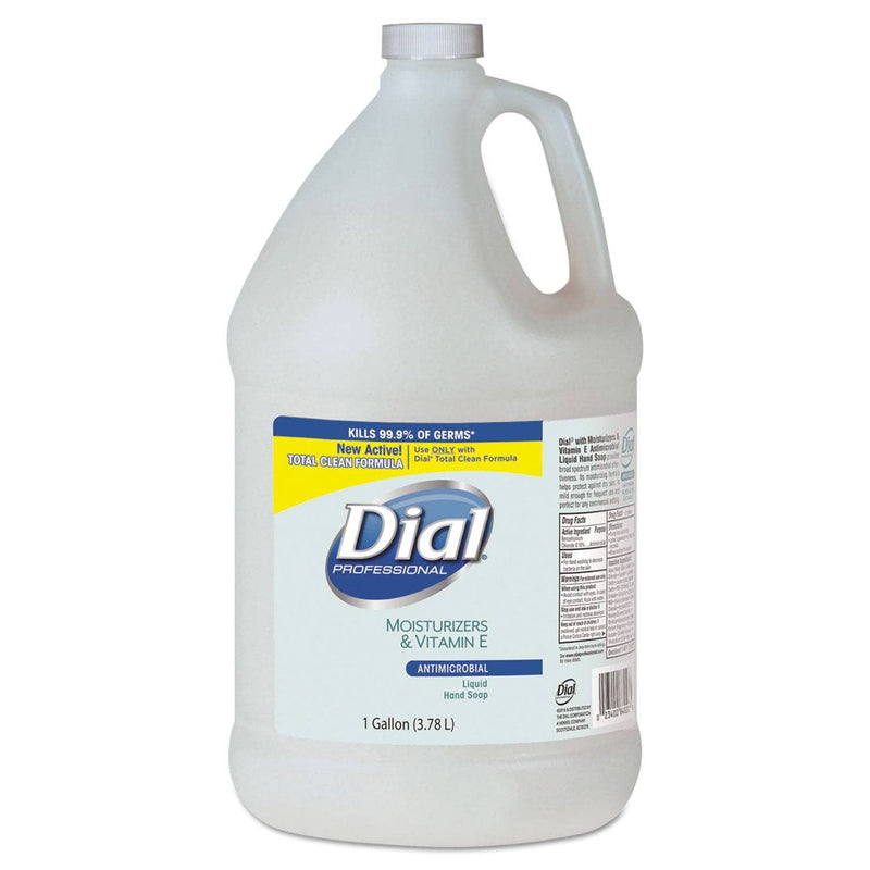 Dial Antimicrobial Soap With Moisturizers, 1Gal Bottle, 4/Carton - DIA84022 - TotalRestroom.com