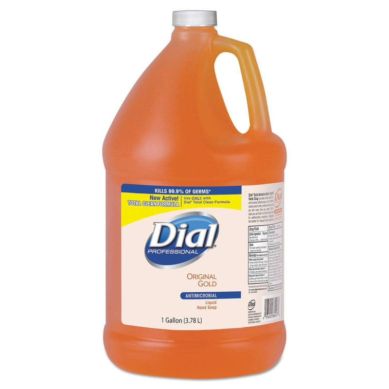 Dial Gold Antimicrobial Liquid Hand Soap, Floral Fragrance, 1 Gal Bottle - DIA88047EA - TotalRestroom.com