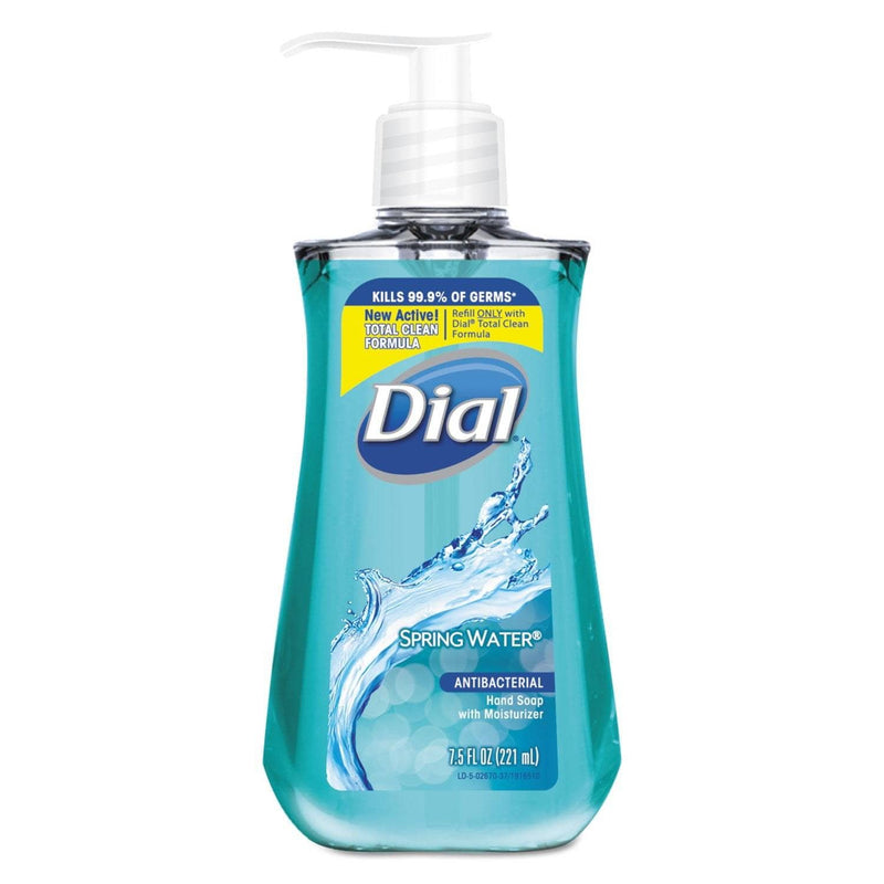 Dial Antibacterial Liquid Hand Soap, Spring Water Scent, 7.5 Oz Bottle - DIA02670EA - TotalRestroom.com
