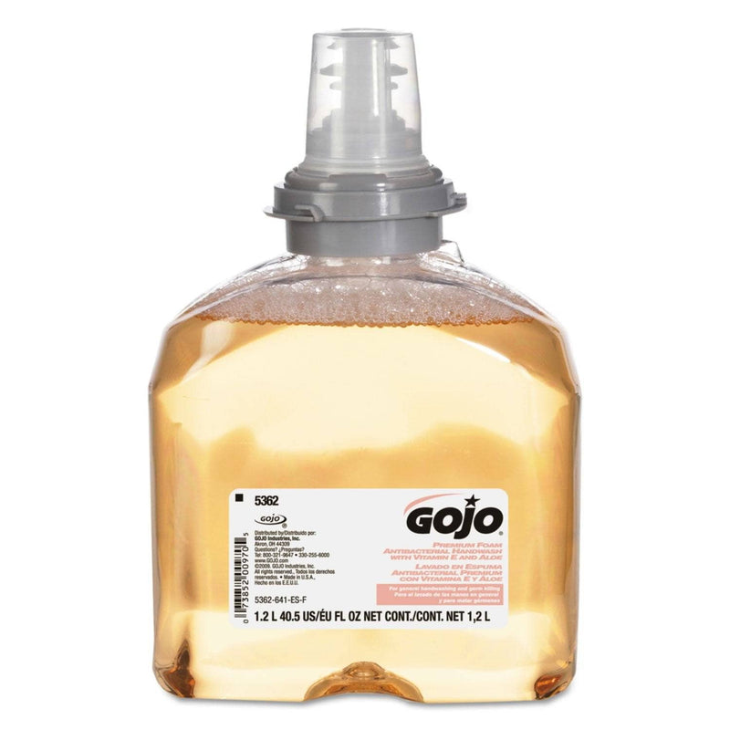 Gojo Premium Foam Antibacterial Hand Wash, Fresh Fruit Scent, 1200Ml, 2/Carton - GOJ536202 - TotalRestroom.com