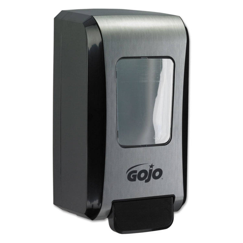 Gojo FMX-20 Liquid Soap Dispenser, 2000 Ml, 6.5" X 4.7" X 11.7", Black/Chrome, 6/Carton - GOJ527106 - TotalRestroom.com