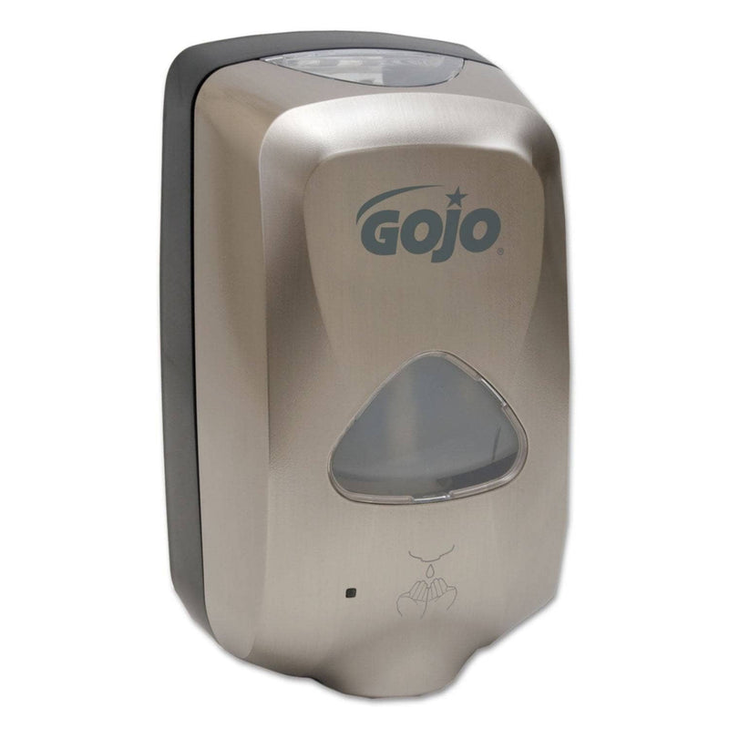 Gojo TFX Touch Free Foam Soap Dispenser, 1200 Ml, 6" X 4" X 10.5", Brushed Metallic - GOJ279912EEU00 - TotalRestroom.com