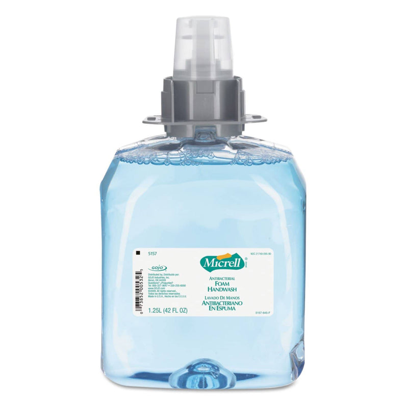 Micrell Antibacterial Foam Handwash, Floral Scent, 1250 Ml Refill. 3/Carton - GOJ515703 - TotalRestroom.com