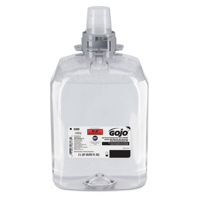 Gojo E2 Foam Handwash With Pcmx F/Fmx-20 Dispensers, 2000 Ml Refill, 2/Carton - GOJ526902 - TotalRestroom.com