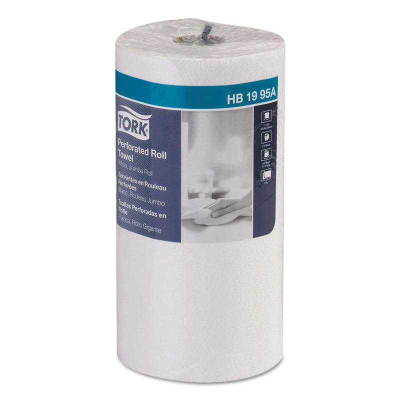 Tork Universal Perforated Towel Roll, 2-Ply, 11 X 9, White, 210 Sheets/Roll,12Rl/Ct - TRKHB1995A - TotalRestroom.com