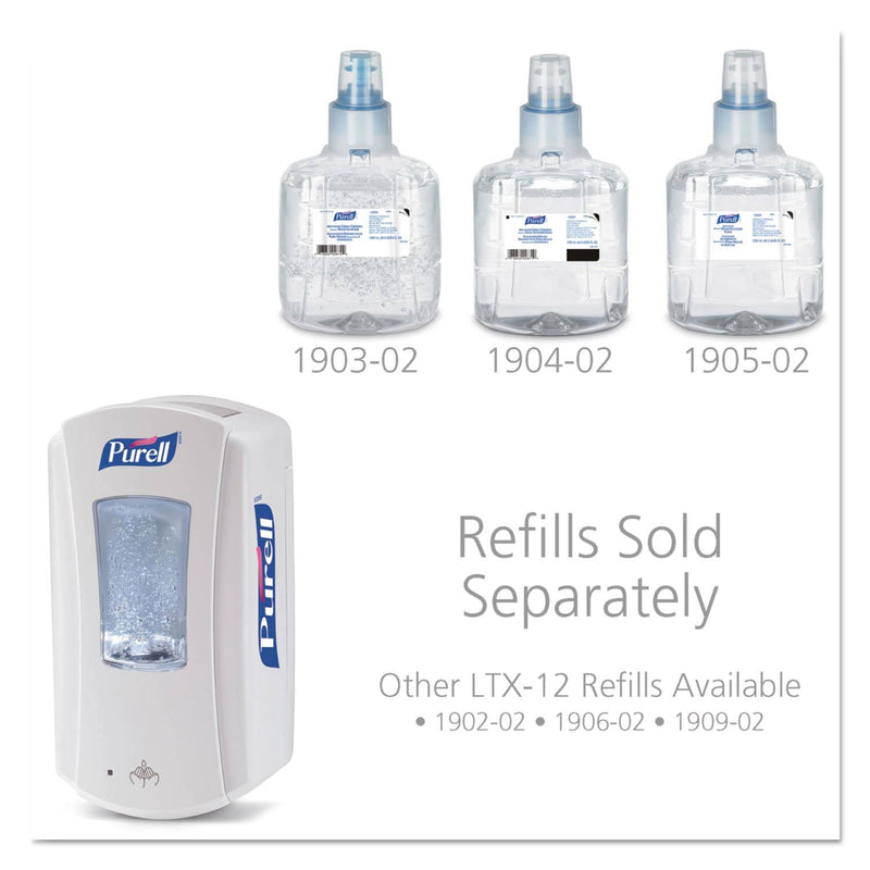 Purell LTX-12 Touch-Free Foam Hand Sanitizer Dispenser, 1200 Ml, 5.75" X 4" X 10.5", White - GOJ192004 - TotalRestroom.com