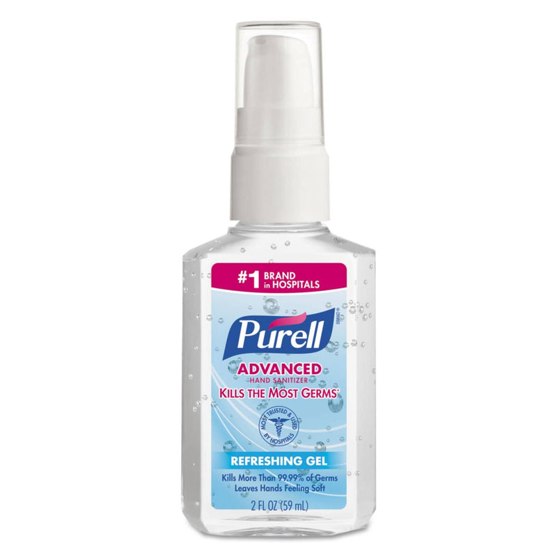 Purell Advanced Hand Sanitizer Refreshing Gel, Clean Scent, 2 Oz Personal Pump Bottle, 24/Carton - GOJ960624 - TotalRestroom.com