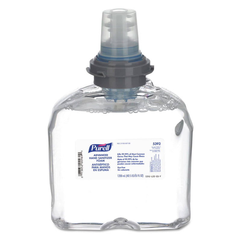 Purell Advanced Tfx Foam Instant Hand Sanitizer Refill, 1200 Ml, White - GOJ539202CT - TotalRestroom.com