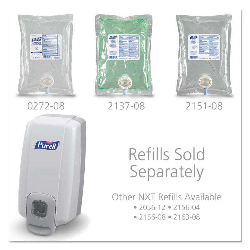 Purell Nxt Space Saver Gel Hand Sanitizer Dispenser, 1000 Ml, 5.13" X 4" X 10", White/Gray - GOJ212006 - TotalRestroom.com