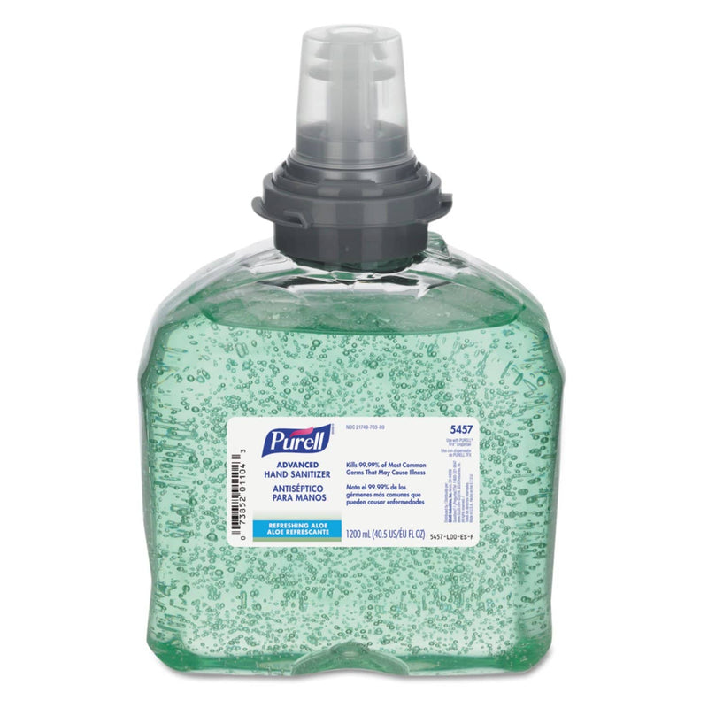 Purell Advanced Hand Sanitizer Soothing Gel Tfx Refill, 1200 Ml, 4/Carton - GOJ545704CT - TotalRestroom.com