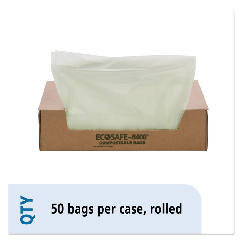 Stout Ecosafe-6400 Bags, 32 Gal, 0.85 Mil, 33" X 48", Green, 50/Box - STOE3348E85 - TotalRestroom.com