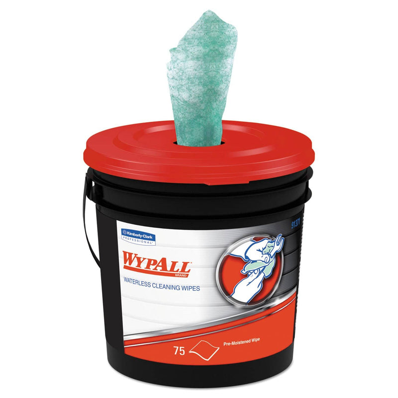 WypAll Waterless Cleaning Wipes, Cloth, 9 X 12, 75/Bucket - KCC91371EA - TotalRestroom.com