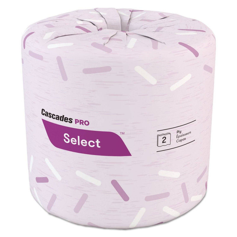 Cascades Select Standard Bath Tissue, 2-Ply, White, 4 X 3.19, 500/Roll, 96/Carton - CSDB040 - TotalRestroom.com