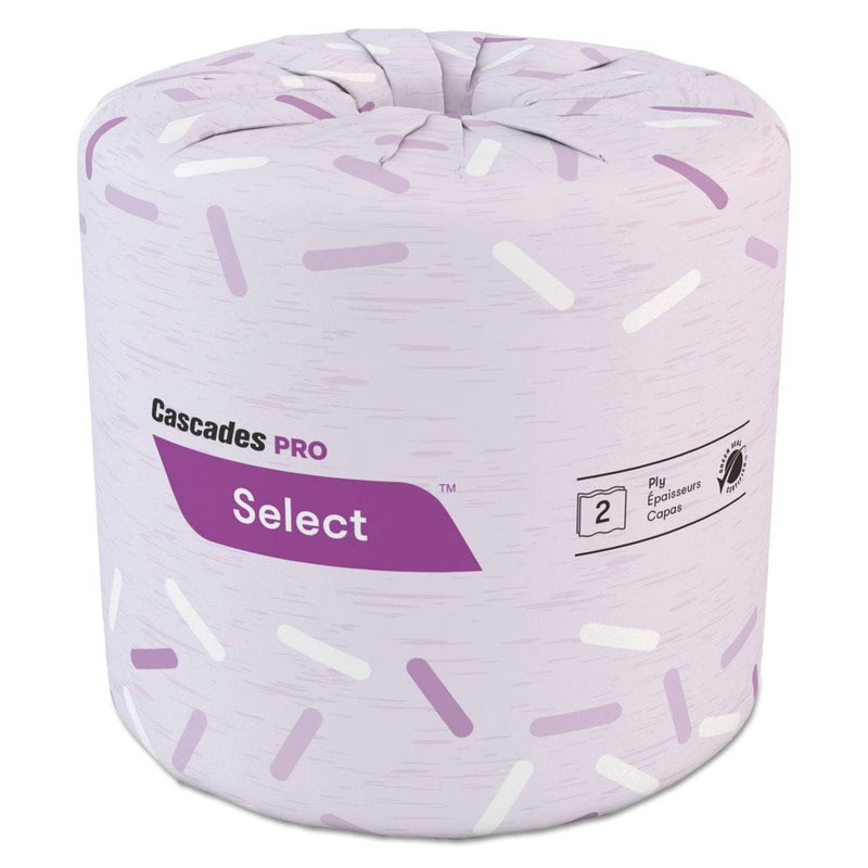 Cascades Select Standard Bath Tissue, 2-Ply, White, 4.31 X 3.75, 550/Roll, 80/Carton - CSDB200 - TotalRestroom.com
